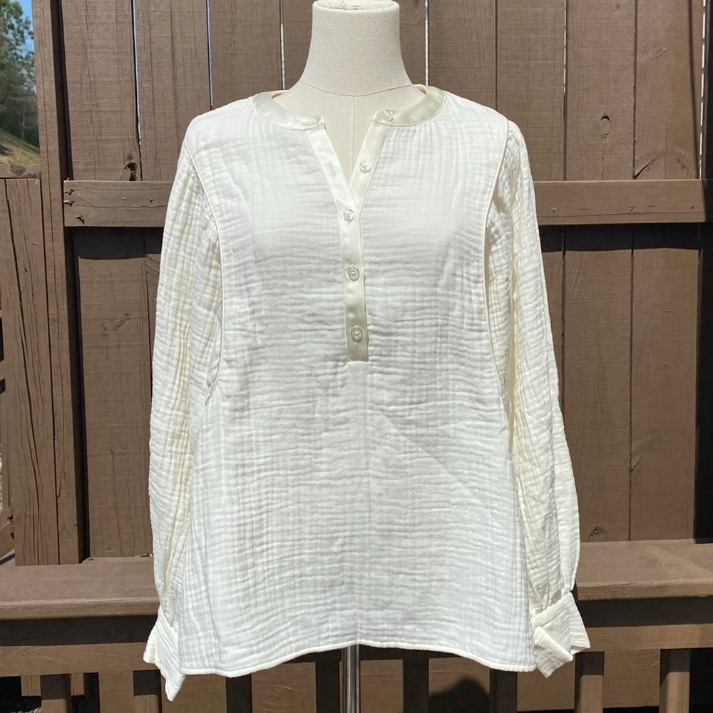 S’EDGE Reeves Top in Frosting size Large 100% Cotton